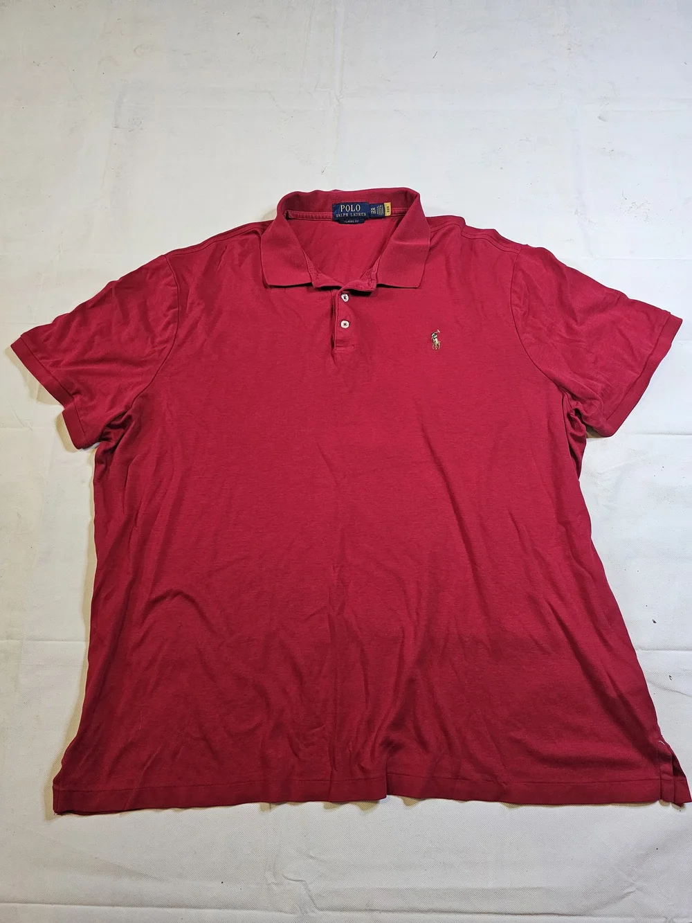 Ralph Lauren Men's Polo Shirt in Red with Embroidered Pony